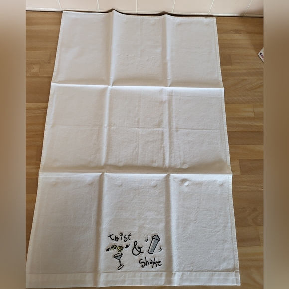 Pottery Barn Twist & Shake Vintage Cotton Bar Towel Cocktails - Picture 6 of 11